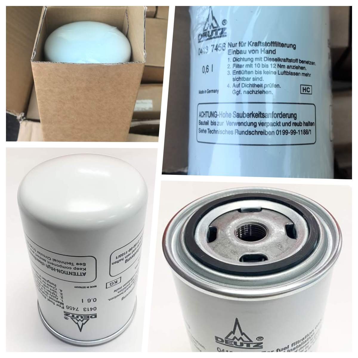 Deutz Spin-ON Fuel Filter 04137456 - Xuzhou Caselee Construction ...